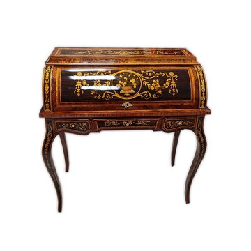 - Biurko damskie intarsjowane